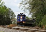 RNCX 101 leads train P074-28 away from the station